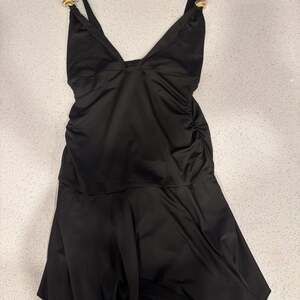 Black One-Piece Halter Dress